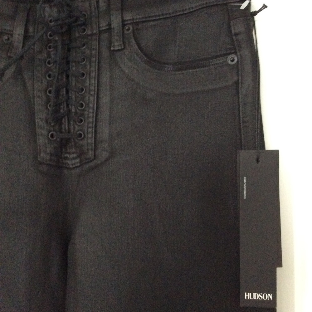 NWTHudson High Waist Lace-Up Flare Jean - Picture 9 of 16